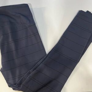 Prana Navy and Black Striped Leggings Small